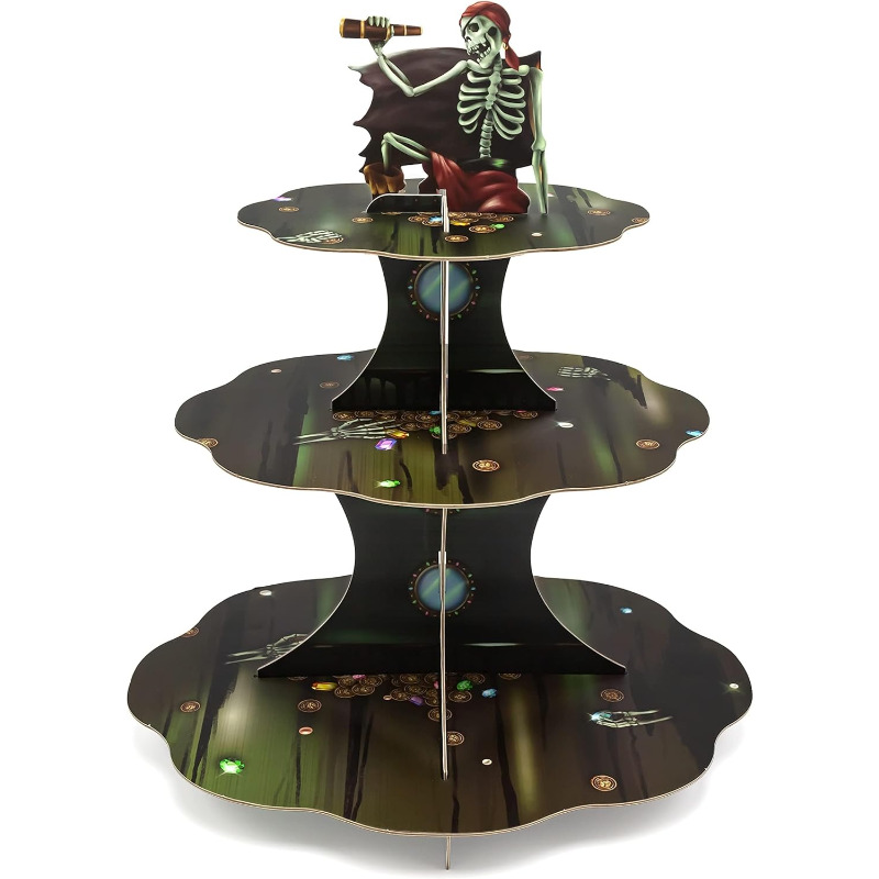 Cupcake Stand Tier - Teschio Pirata Cupcake Stand Tier Stand