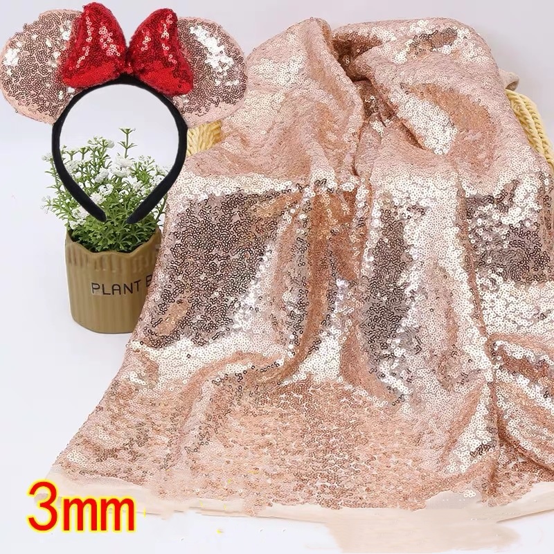 Glitter Tablecloth - Tessuto con Paillettes Piccole da 3mm